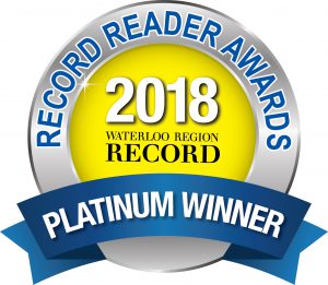 Record Reader Awards Waterloo Region Platinum Winner 2018